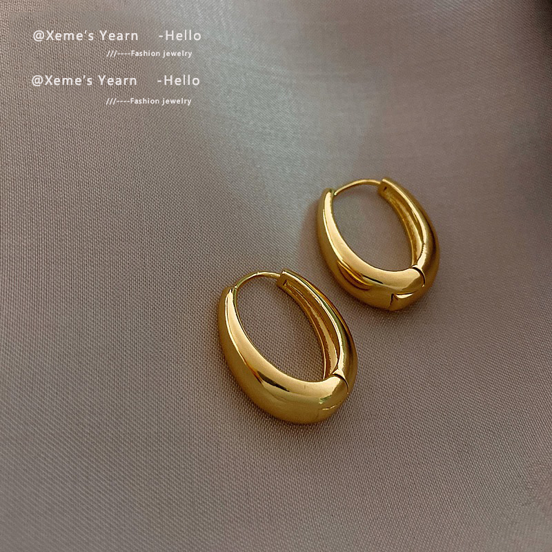 2025 novo clássico liga de cobre suave metal hoop brincos para mulher moda coreano jóias temperamento menina uso diário brincos