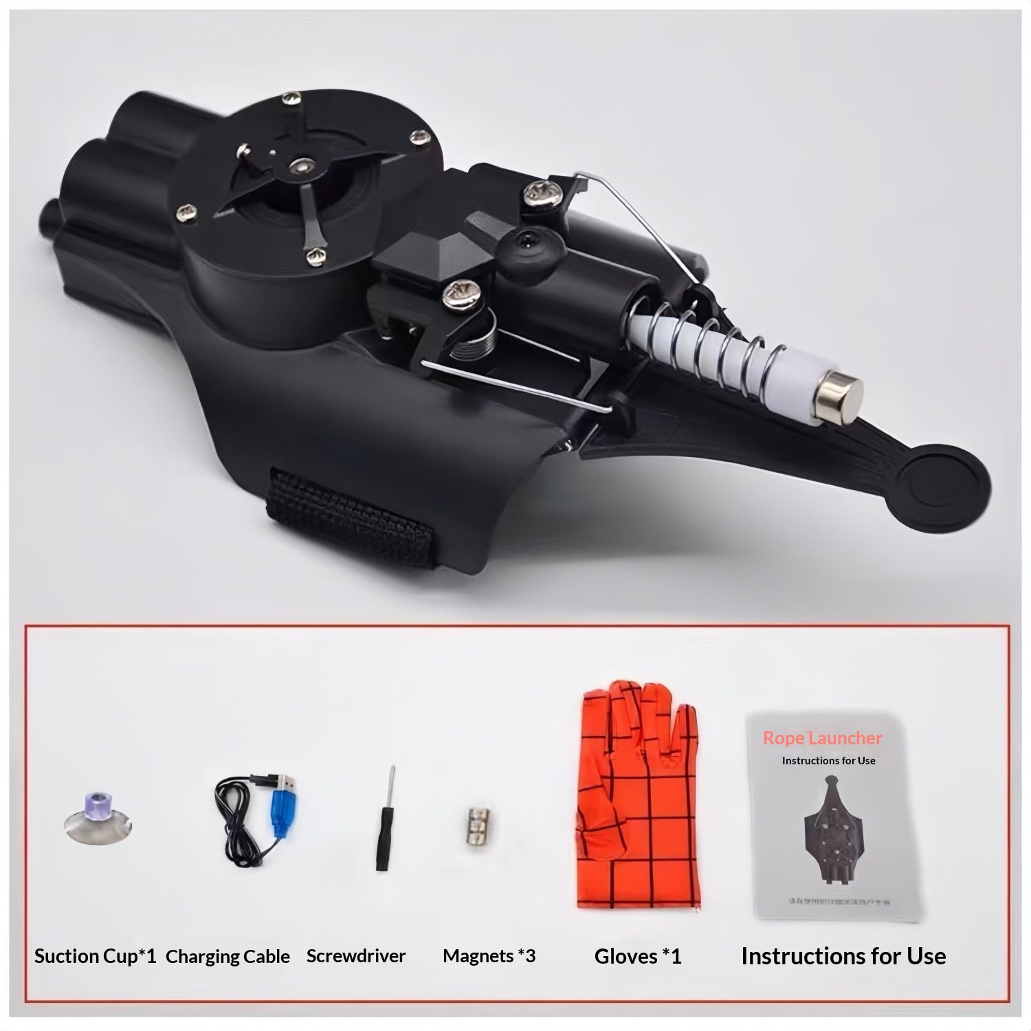Elektrischer automatisch einziehbarer Spinnennetz-Shooter, am Handgelenk montierter Netzwerfer, Neuheit, Cosplay-Requisite für Erwachsene, Helden-Rollenspiel, Anime-Spielzeug
