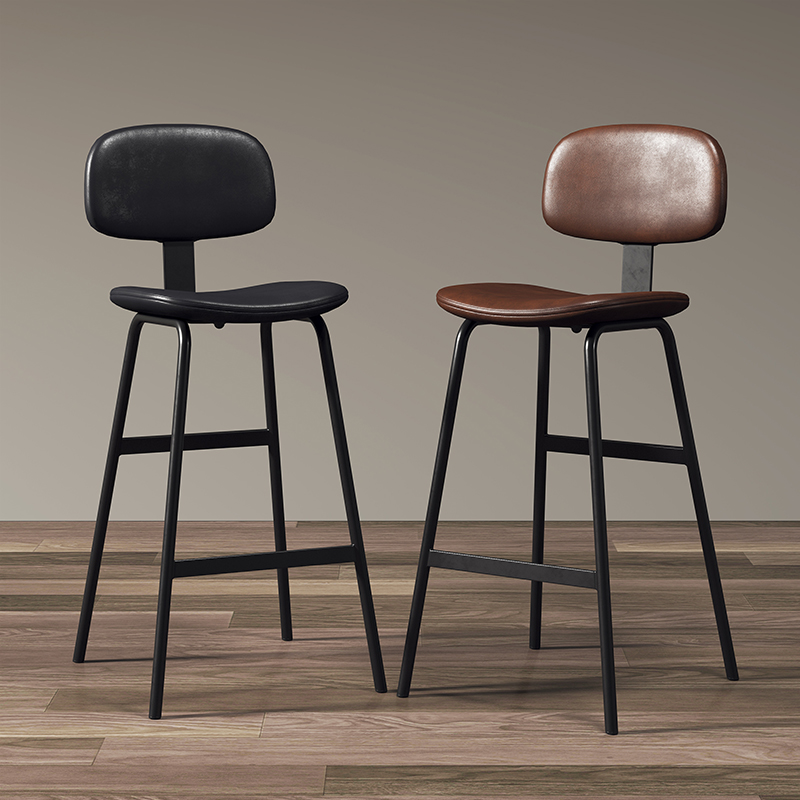 Industrial Style High Stool Soft Bag Relax Wrought Iron Simple Modern Bar Stools Italian Design Taburetes De Bar Bar Furniture