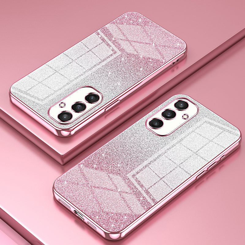 FLYKYLIN Custodia di placcatura bling con glitter sfumati di lusso per Samsung Galaxy S24 S23 S21 Fe S22 Plus Ultra 5G Cover posteriore in silicone morbido