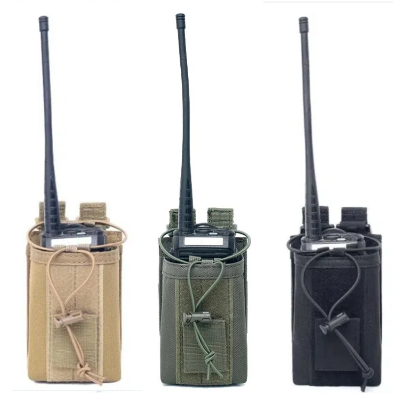 Suporte tático de rádio Molle - Estojo resistente |   Coldre para caça de walkie talkies bidirecional