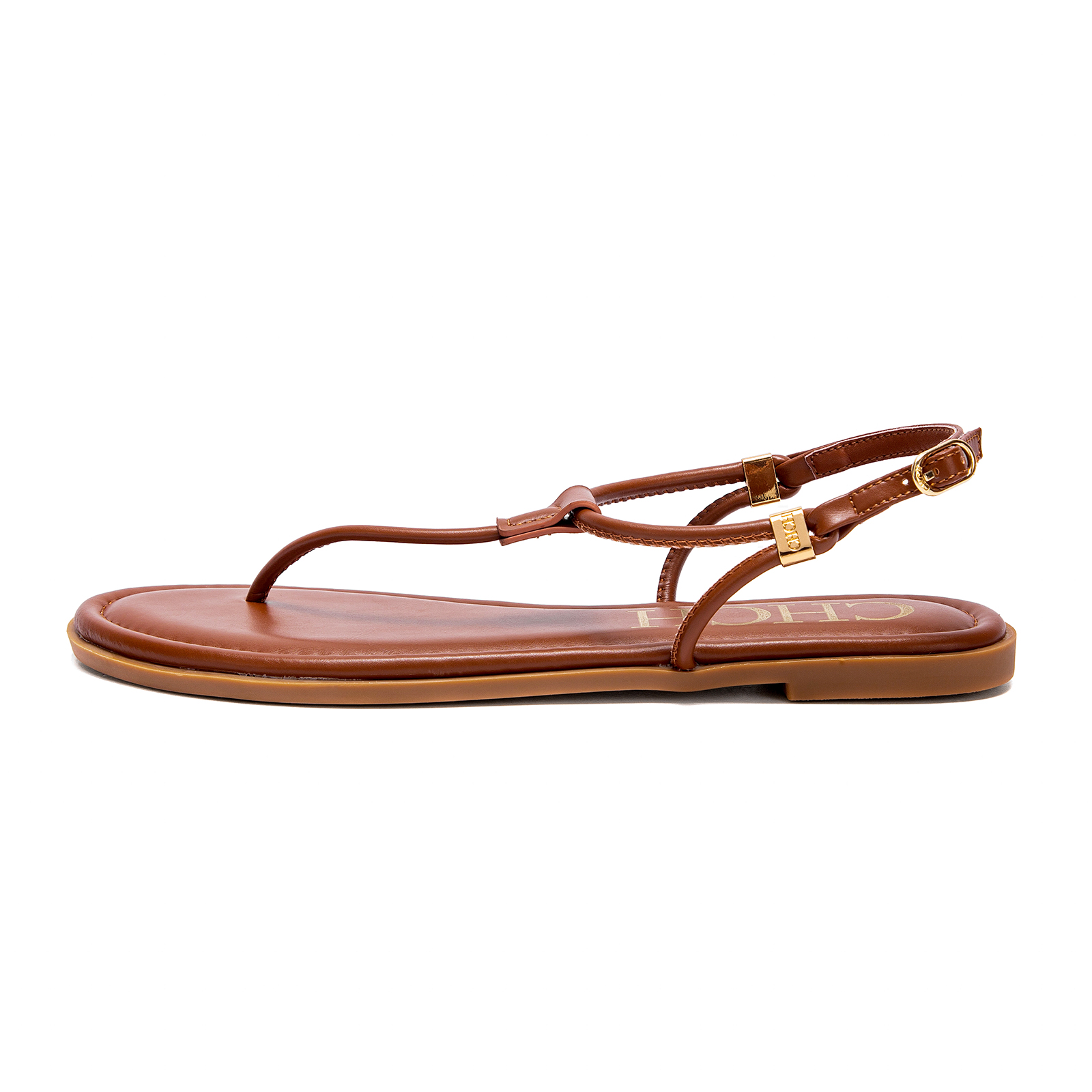 CHCH Sandales plates d'été pour femmes, chaussures de plage à bout minimaliste, vacances en plein air