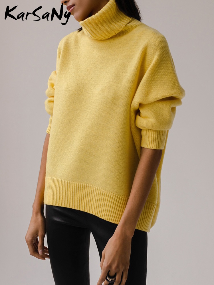 Blusas grossas femininas oversize gola alta inverno quente branco pullovers de malha alta pescoço camisola de grandes dimensões para mulheres topos