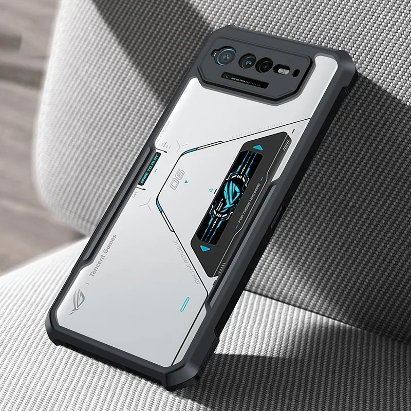 Asus Rog Telefoon Case 7 6 Pro Telefoon 7 Ultieme Jacketing Pc & Tpu Airbags Schokbestendig Omhulsel, Rug Transparante Lens Bescherming Cover