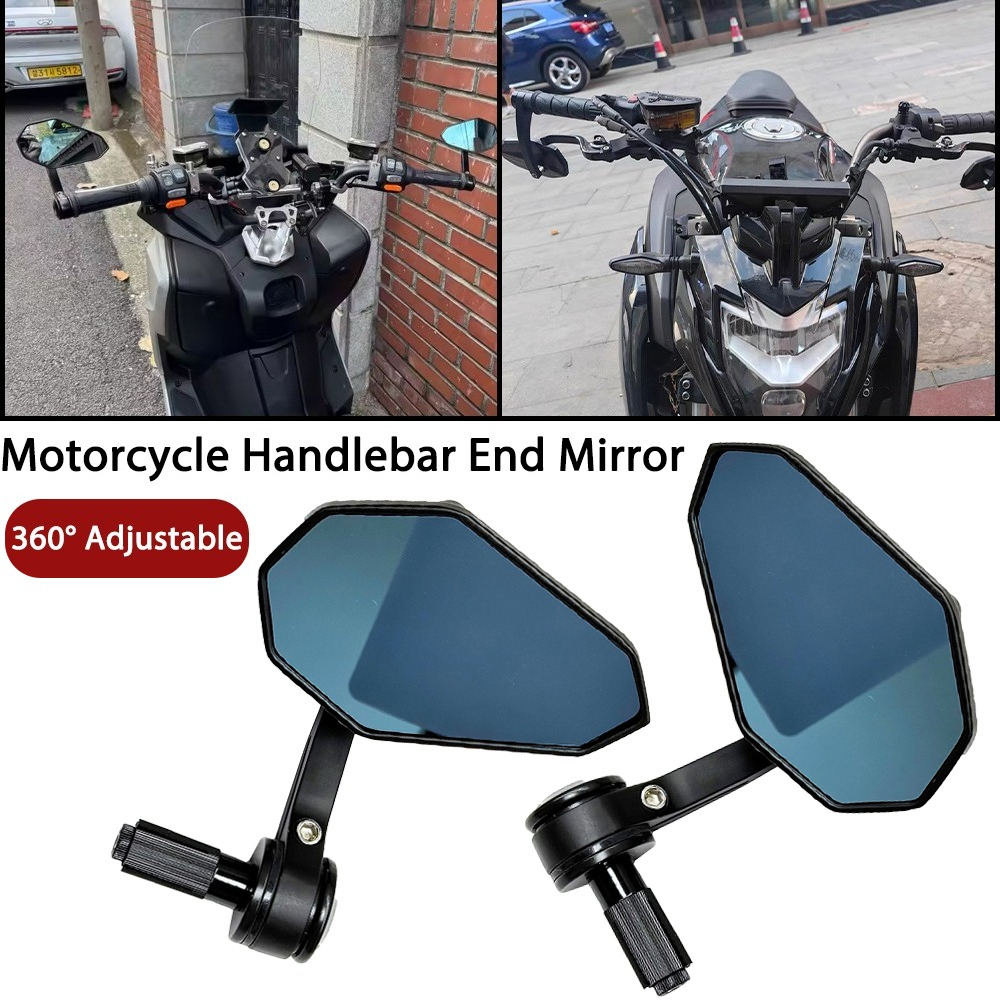 Motorrad-Lenkerendenspiegel Seitenspiegel 360° °   Einstellbar für Yamaha MT-07 MT-09 BMW Honda CB650R Ducati Kawasaki