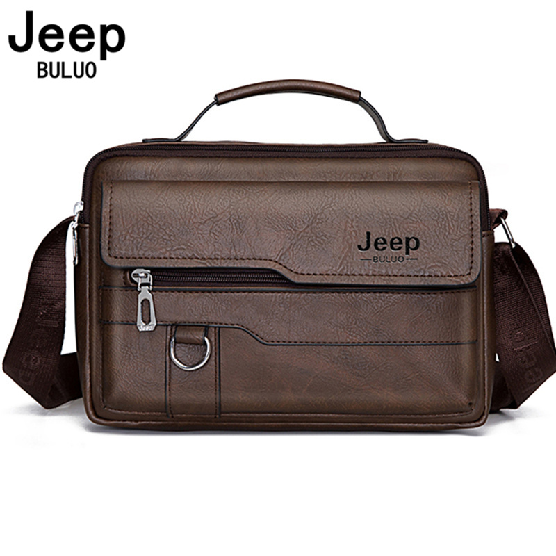 JEEP BULUO многофункциональные деловые сумки мужские новые мужские сумки на плечо большая вместительная кожаная сумка через плечо большой бренд