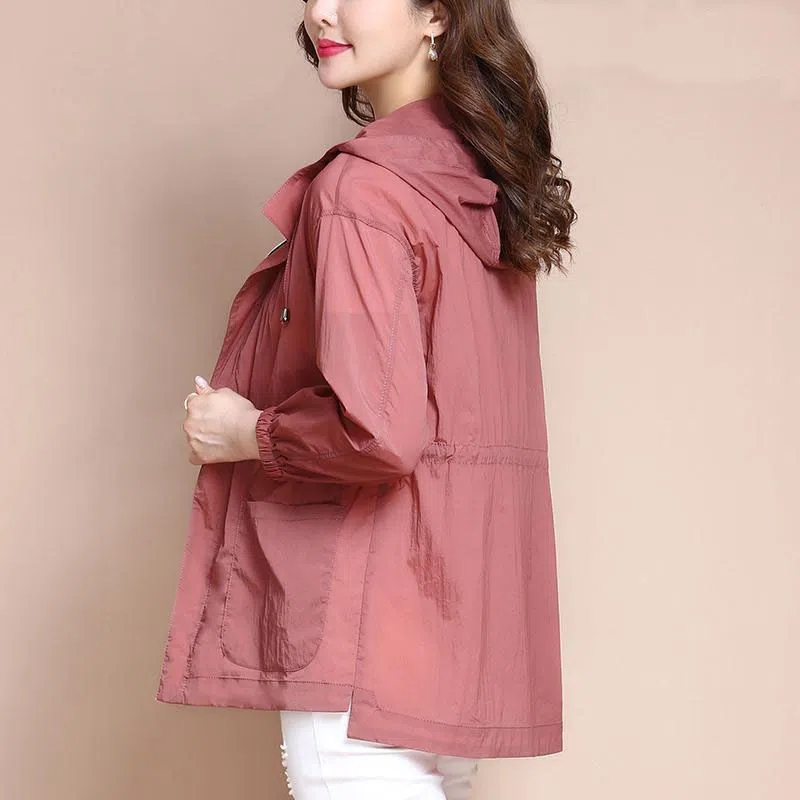 Pakaian Pelindung Matahari Luar Ruangan Tipis Baru Musim Panas 2026 Seragam Bisbol Wanita Jaket Longgar Ringan Bernapas Anti UV 5XL