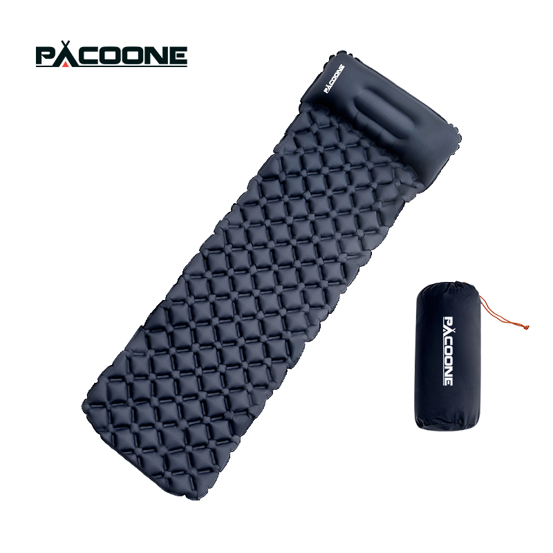 PACOONE открытый спальный коврик для кемпинга, складной коврик для сна, пляжный надувной матрас с подушками, сверхлегкий воздушный коврик для путешествий, пешего туризма, новинка