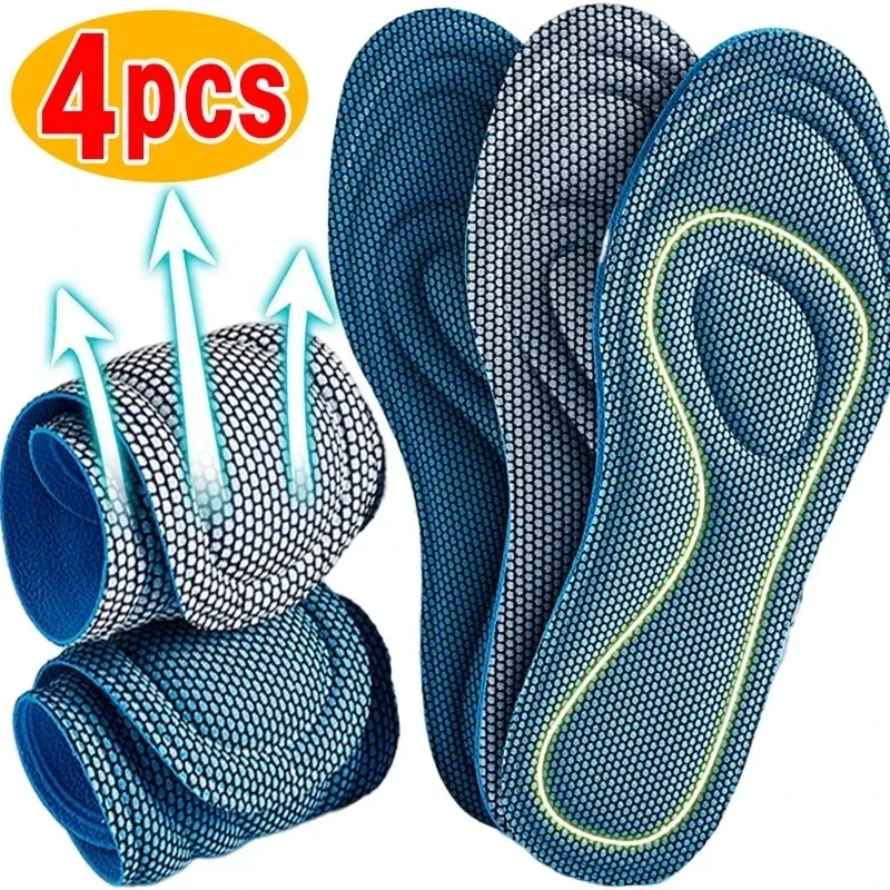 4/2 pezzi solette ortopediche in memory foam per scarpe deodorizzazione antibatterica assorbimento del sudore inserto scarpe sportive cuscinetti da corsa