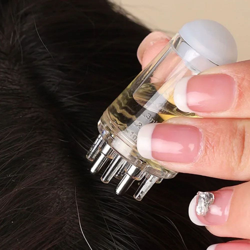 Hoofdhuidapplicator Vloeibare kam Draagbare mini-massagekammen Essentiële olie Vloeistofgeleiding Massager Anti-haaruitval Hoofdverzorgingshulpmiddelen