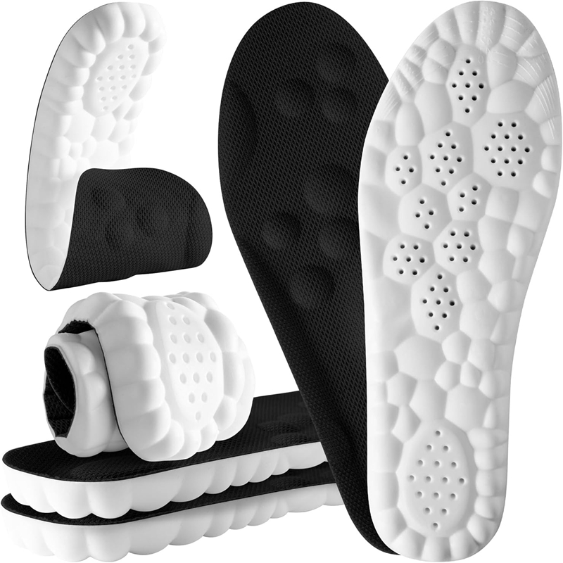 4D Cloud Insoles for Men Women Shock Absorption Inserts Soft Memory Foam Insoles for Shoes Boots Sneaker 1Pair/3Pair/5Pair/8Pair