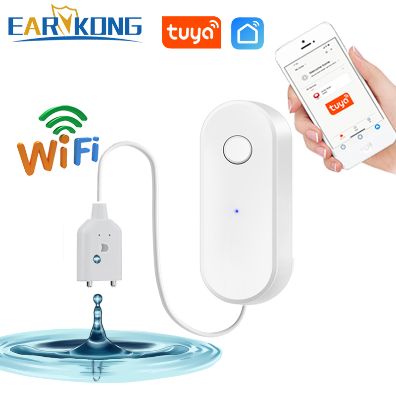 Tuya WiFi スマート水漏れセンサー液体漏れ警報オーバーフローレベル検出器洪水保護 SmartLife アプリ