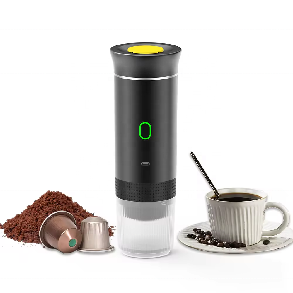 Drahtlose elektrische tragbare Espresso-3-in-1-Kaffeemaschine für Auto und Zuhause, Camping, Kaffeemaschine, Kapselpulver, Reisekaffeemaschine