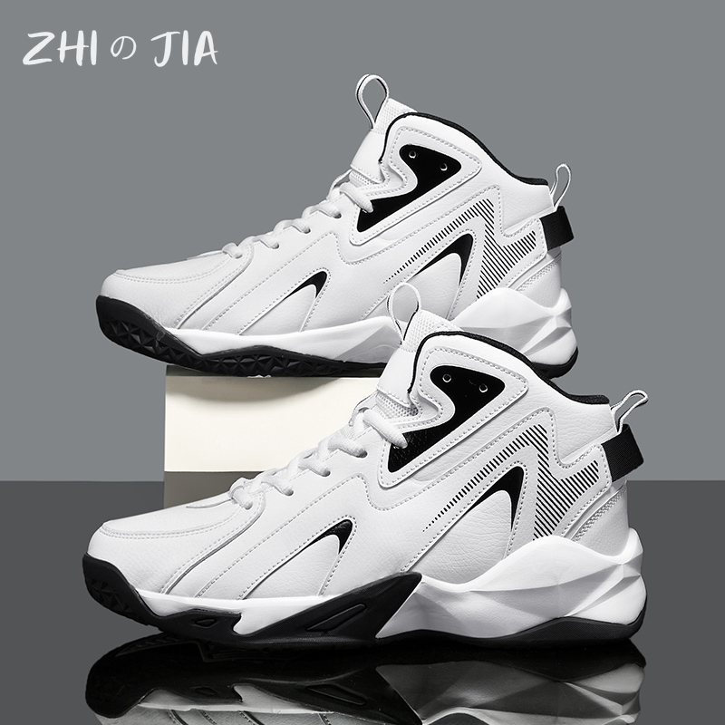 Sepatu basket pria, Sneaker KULIT leher tinggi, kasual luar ruangan, ukuran besar, musim gugur, musim dingin, ukuran besar 39-50
