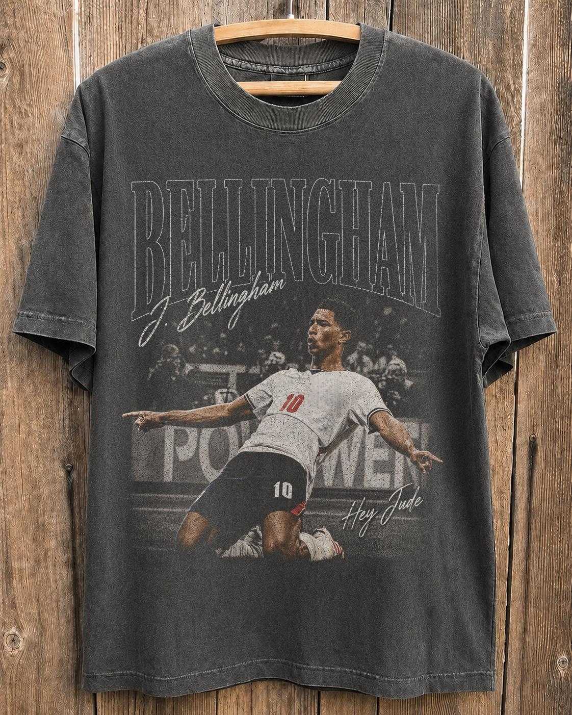 Jude Bellingham Vintage Bootleg T-shirt Mannen Vrouwen Zomer 100 Katoen Y2K Kleding Oversize Korte Mouwen Top Streetwear Unisex