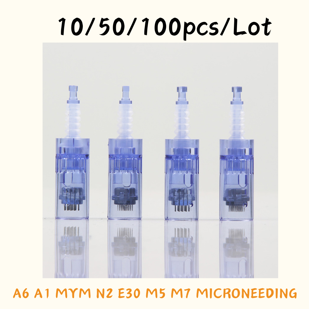 5/10/100/500 stücke DermaPen Nadel Patrone Hautpflege 9/12/24/36/42 Nano Spitze Micro-nadel Patrone Für N2 M5 M7 MYM E30 Derma Stift