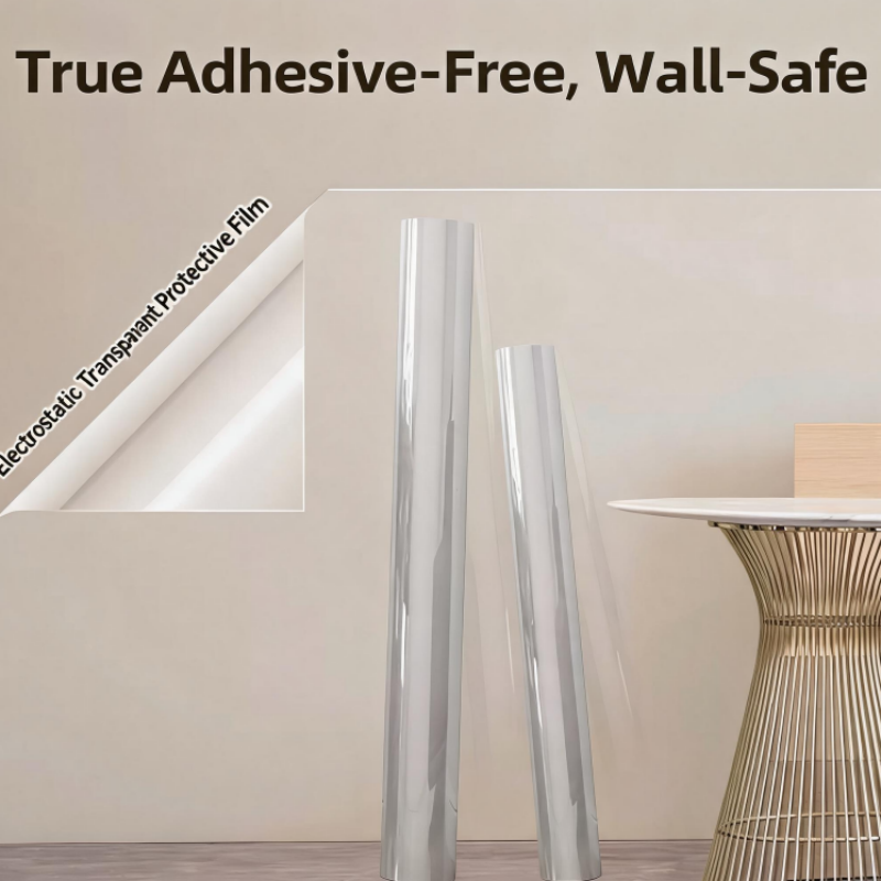 Protector de Pared Transparente para el Hogar, Adhesivo Electrostático Antisuciedad, Película Decorativa Impermeable para Decoración de Paredes Interiores