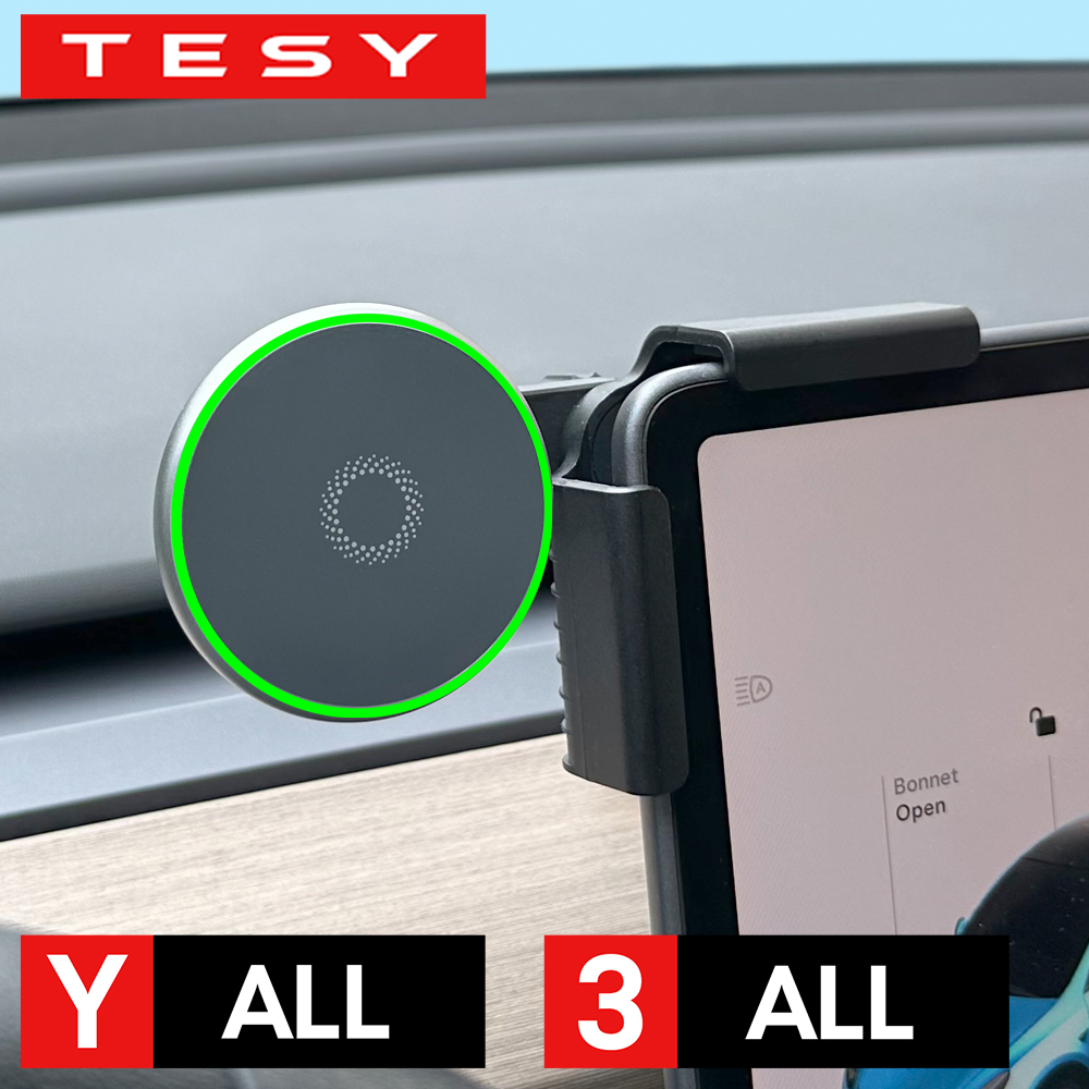 Uchwyt samochodowy na telefon z magnetyczną ładowarką bezprzewodową 15W kompatybilny z MagSafe do Tesla Model Y Juniper 2026 Launch M3 HIGHLAND
