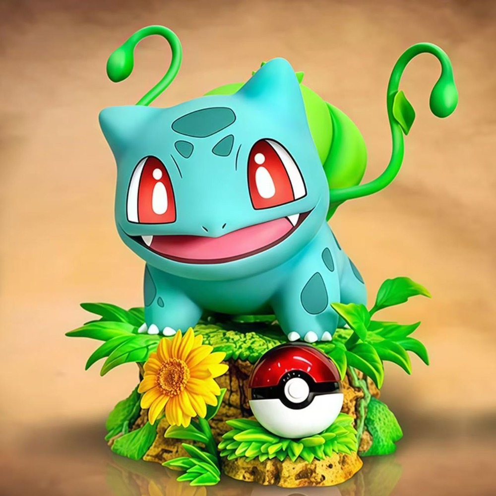 Figur Anime Pokemon 10Cm/3,94 Inci Figur Aksi Bulbasaur Mainan Model Koleksi Pvc untuk Hadiah