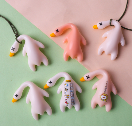 UV color-changing roast duck car pendant