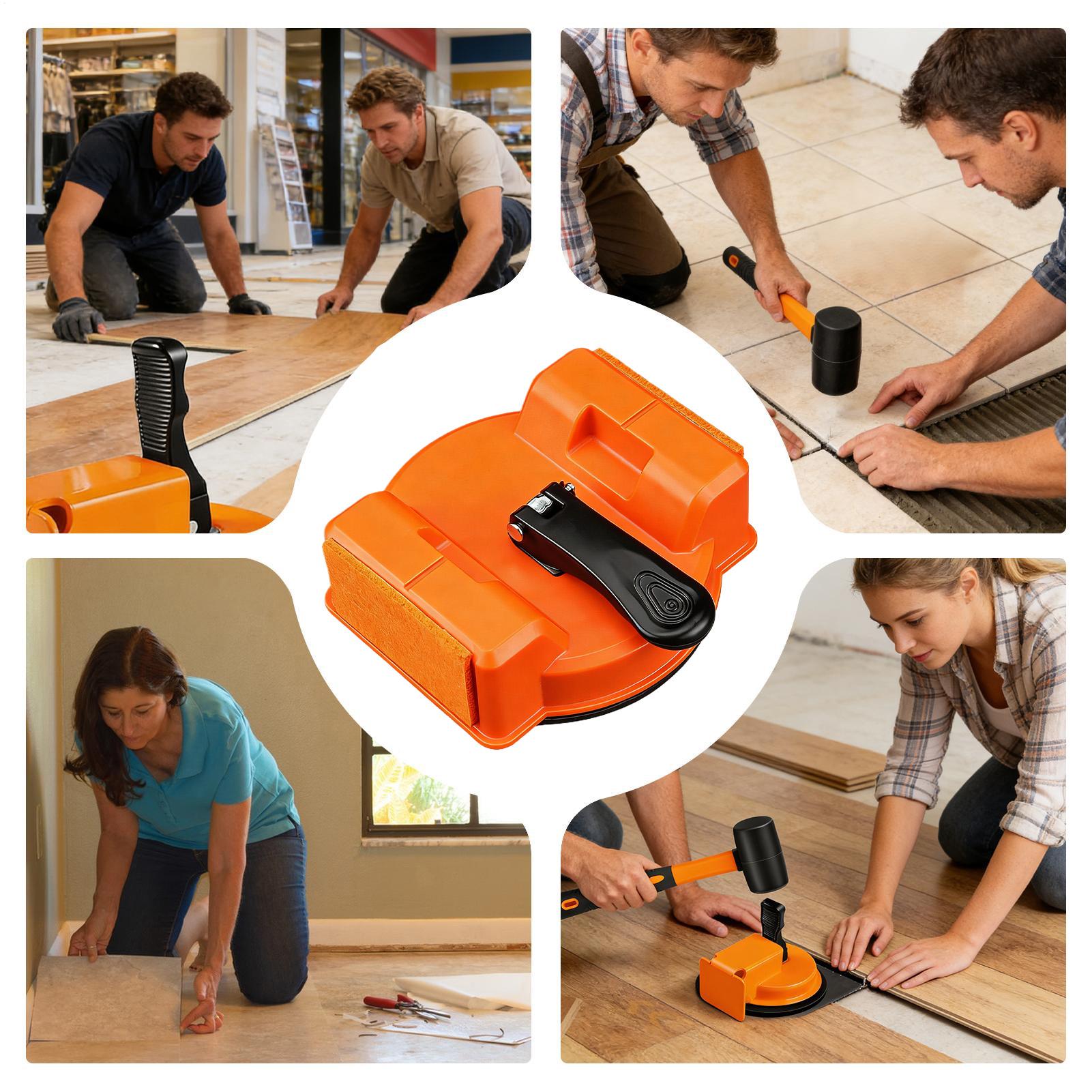 Floor Crevice Fixer Flooring Installation Kit With With Rubber Hammer Double-Sided Laminate Flooring Suction Cup Tool For
