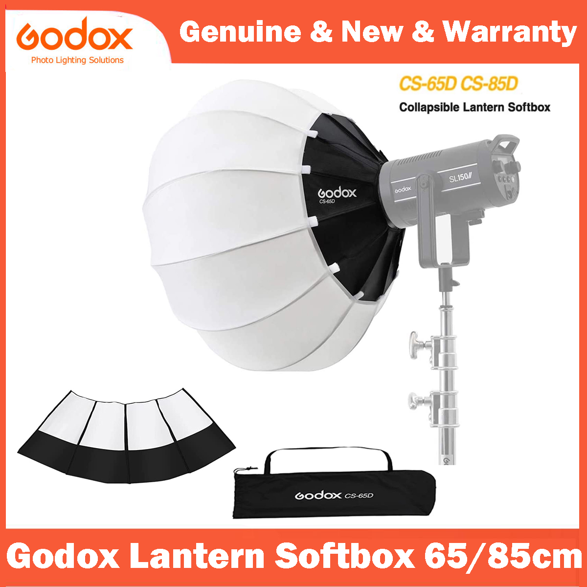 Фотовспышка Godox CS-65D 65 см CS-85D 85 см с фонариком, быстро устанавливаемый софтбокс с юбкой + сумка для переноски для Godox Aputure Bowens Mount Studio Flash