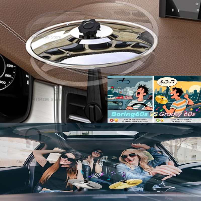 1/2PC Auto Crash Becken Air Vent Mini Trommel Auto Trommel Becken Air Vent Auto Hand-schießen Becken Musical instrument für Auto Innen