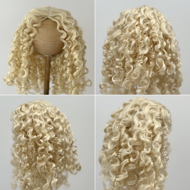 JD073 1/4 MSD 1/3 SD DOD QBaby Eldorado Wig Mohair Sintetis Keriting Panjang 7-8' 8-9' 9-10' Aksesori Boneka Blythes