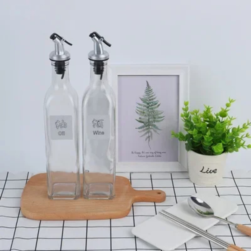 Alat Penyemprot Minyak Zaitun Botol Minyak Sumbat Botol Cuka Dispenser Minuman Keras Topi Flip Sumbat Alat Plastik Silikon Hijau