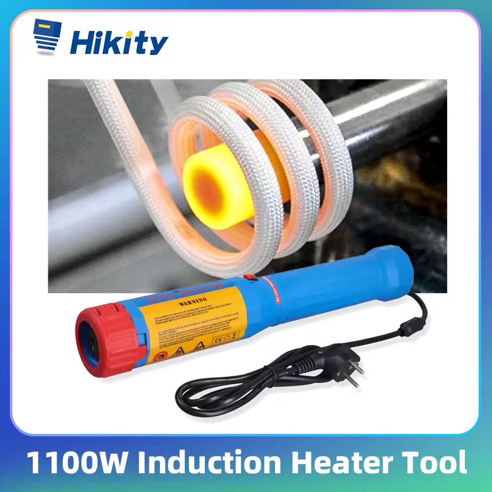 Hikity Ferramenta Portátil de Remoção de Parafuso Enferrujado de 1100W com Kit de Aquecedor de Indução Magnética de 8 Bobinas para Reparos em Casa e Garagem