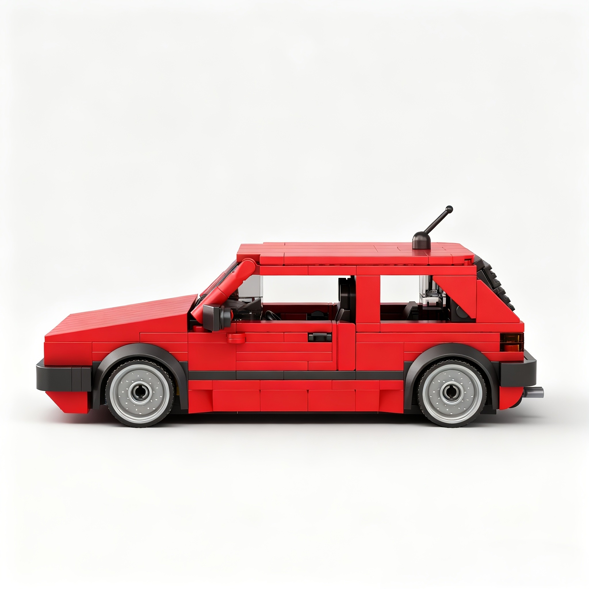 ตัวต่อรถเรดกอล์ฟ MK2 MOC สปีด ​ ​ ตัวต่อรถยนต์ ชุดของเล่นสร้างสรรค์ไฮเทค ของสะสม DIY ของขวัญสำหรับผู้ใหญ่
