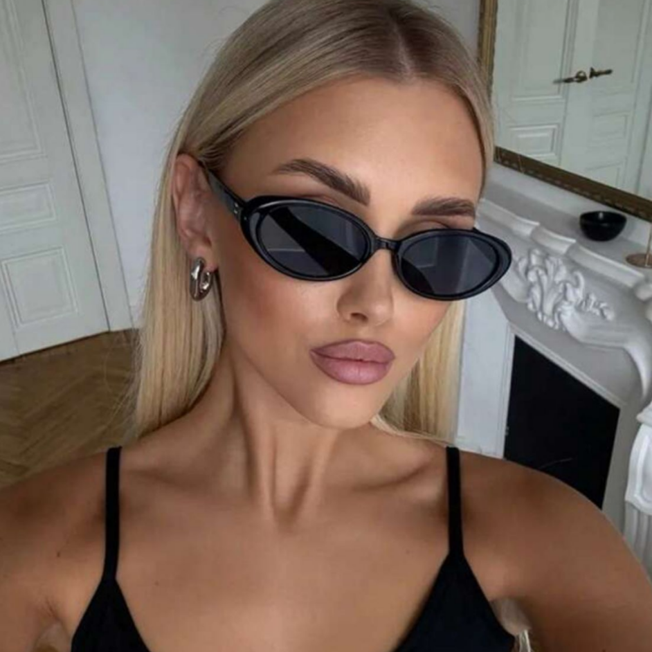 แฟชั่นกรอบแว่นตากันแดดผู้หญิงผู้ชาย Retro Oval Designer ดวงอาทิตย์แว่นตาชายหญิง Vintage Travel Oculos De Sol