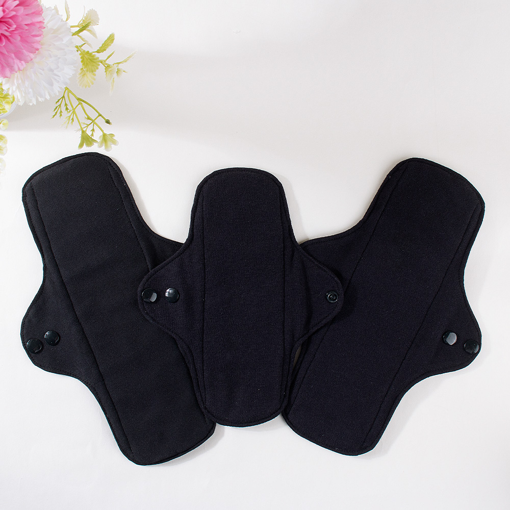 3pcs Full Cotton Hot Pressing Mama Cloth Night Long Sanitary Pads Washable Sanitary Napkins Reusable Panty Liners for Female