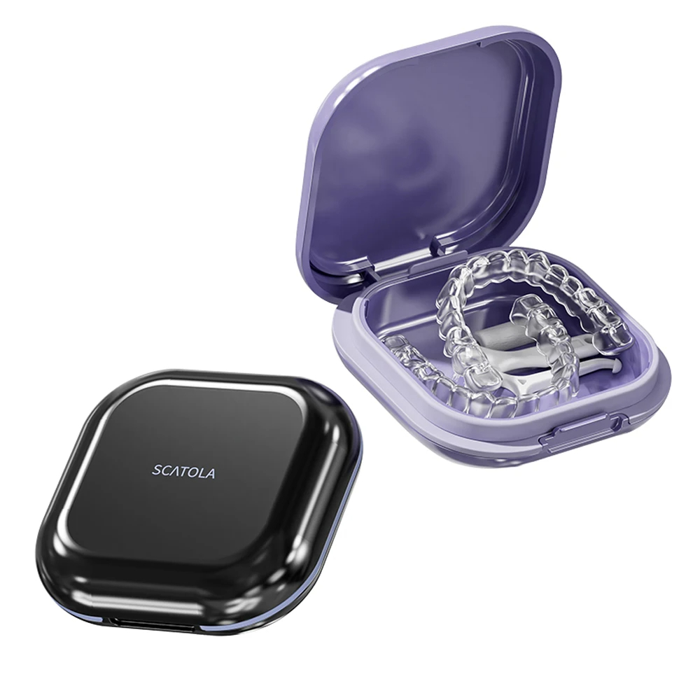 Bretels Orthodontische Case Draagbare Mondbeschermer Case Nachtprothese Houder met Deksel Tanden Aligner Slanke Bretels Doos Orthodontische Leveranties