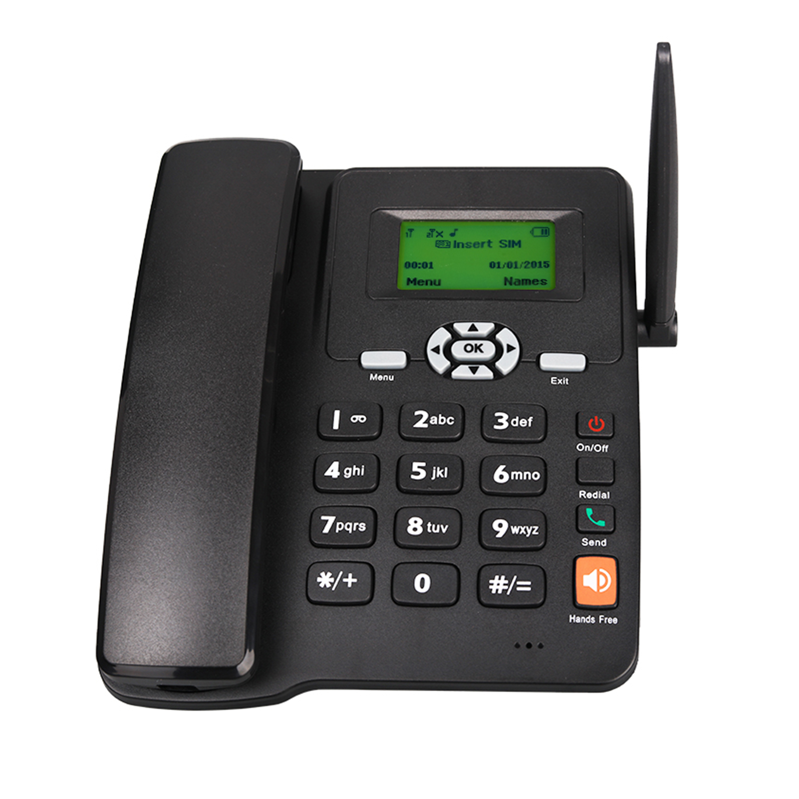 Téléphone de bureau sans fil avec antenne et alarme radio, téléphone sans fil, prend en charge 101850, 900, 1800, 1900 Z successifs, carte EpiCard, partenaires 2G