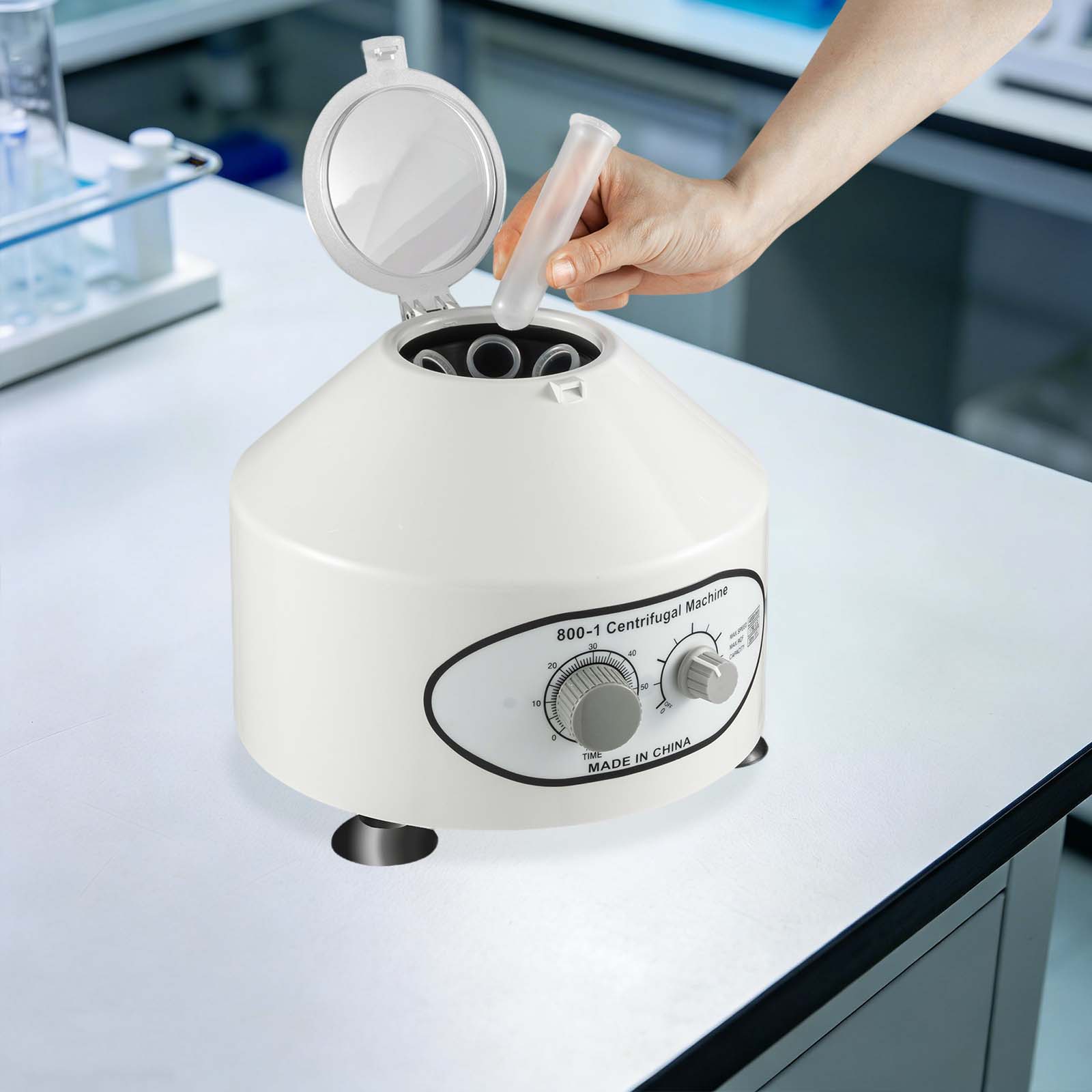 เครื่องหมุนเหวี่ยงแบบไฟฟ้า 220V, หลอดทดลองขนาด 20 มล.*6 หลอด, เครื่องหมุนเหวี่ยงแบบตั้งโต๊ะสำหรับแยกเลือด, การสกัดจากพืช, ฯลฯ