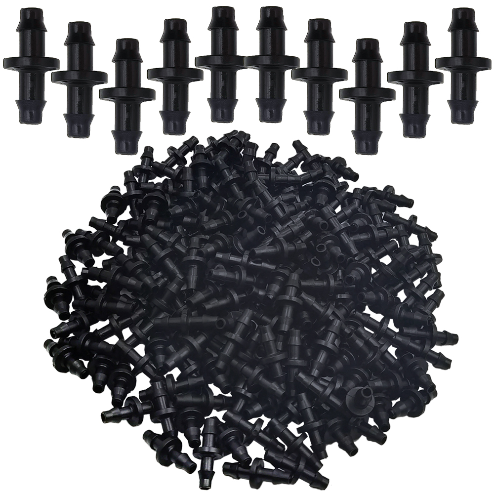 20/50/100 Uds 1/4 ''acoplamiento de púas para tubo de manguera de 4/7mm Micro flujo riego por goteo accesorios de conectores rectos