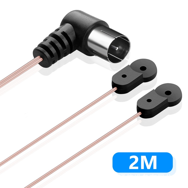 2m/6.6ft FM Antenna 75 Ohm F Type Male Plug for Home Radio Stereo Signal Receiver Aerial