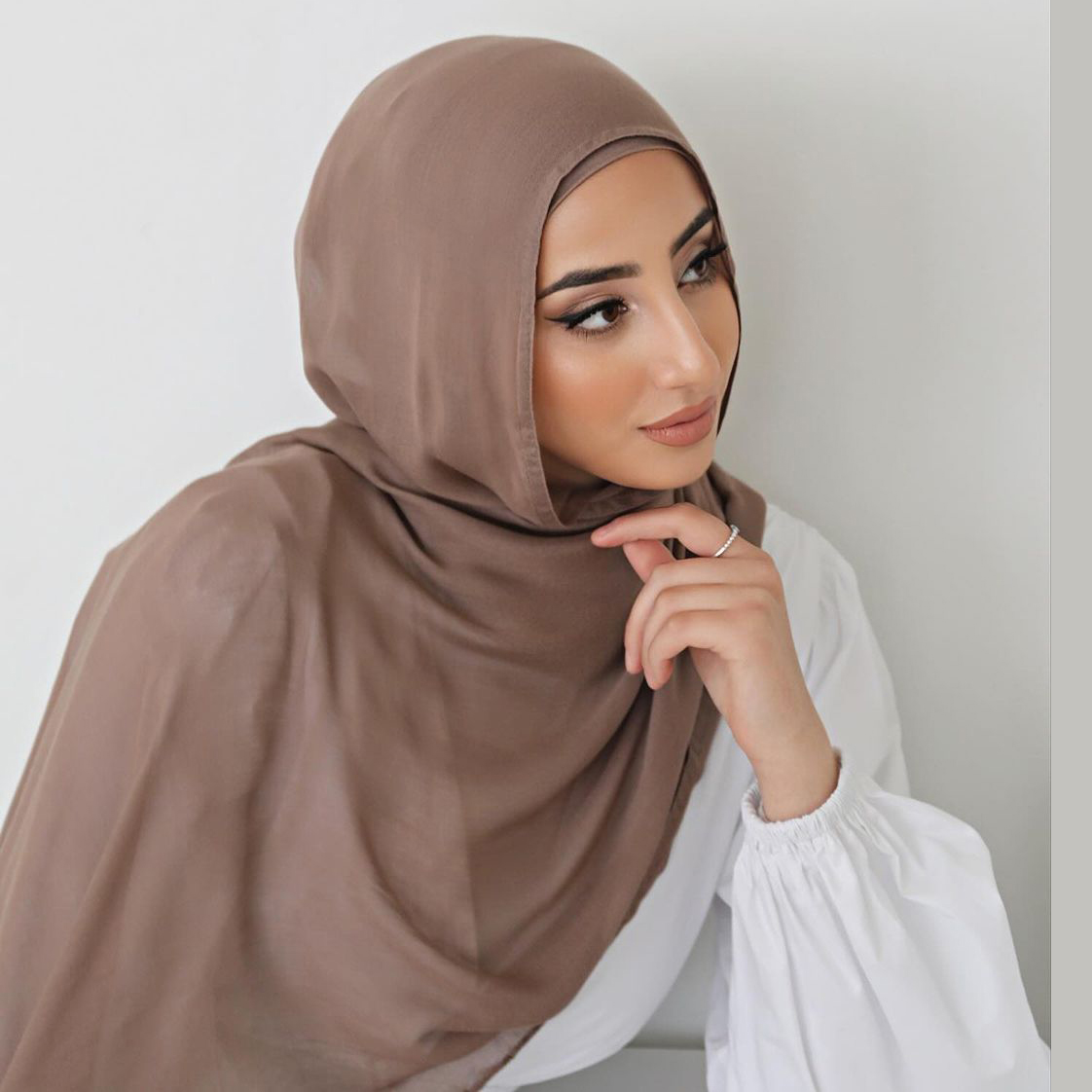 Hijab musulmán de Modal, chales de algodón de rayón para mujer, bufanda lisa, pañuelo para la cabeza de gran tamaño, turbante islámico, diadema 190*85cm