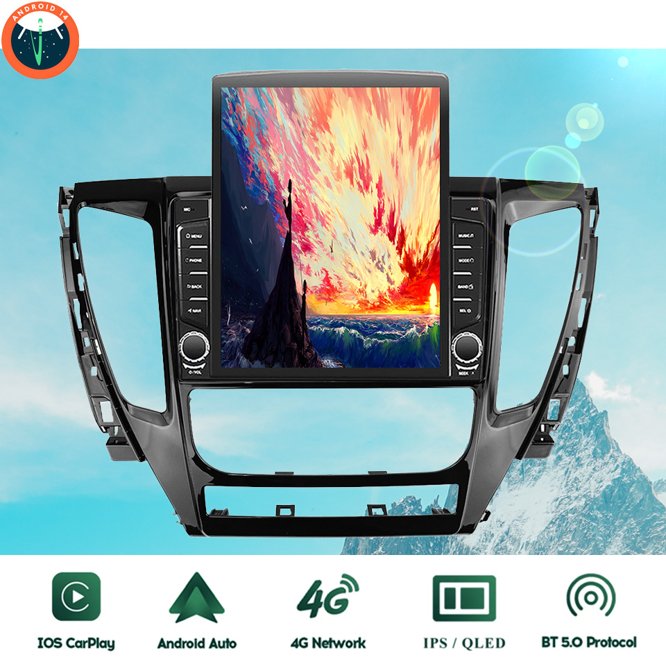 Android 14.0 8G + 128G Автомобильный радиоприемник Мультимедийный видеоDVD-плеер для Mitsubishi Pajero Sport 3 2016 2017 2018 GPS Navi 4G Lte Carplay