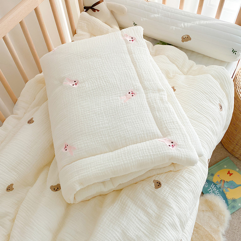 Urso dos desenhos animados coelho colcha do bebê recém-nascido nap colchas de algodão macio cobertor infantil primavera outono inverno swaddle envolto cama 100*120cm