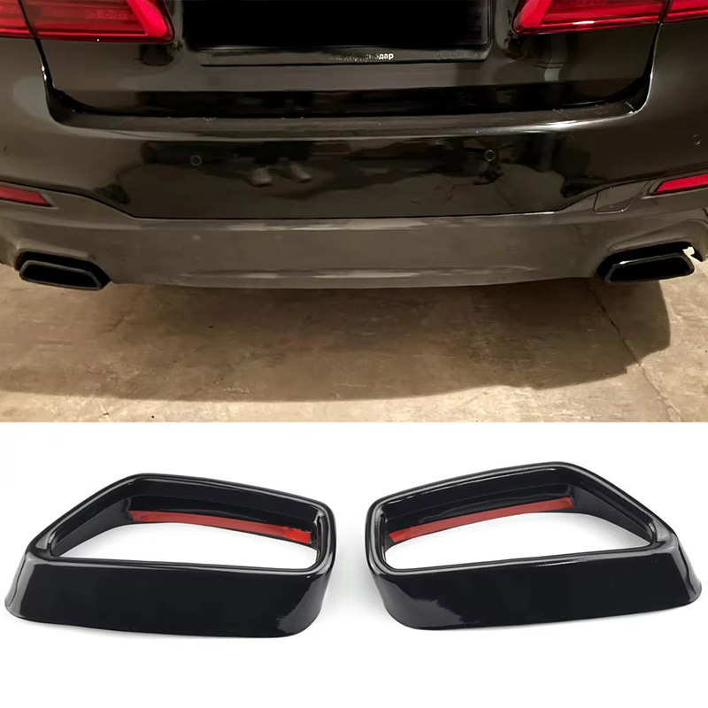 Acier inoxydable pour BMW série 5 6 GT G30 G38 G32 2018 2019 2020 2021 silencieux arrière tuyau d'échappement sortie voiture couverture garniture de protection