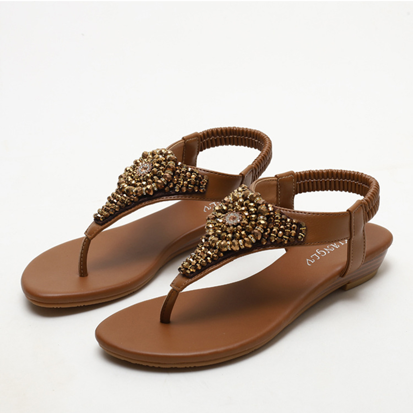 Flat toe sandals women new summer bohemian style non slip beach sandals women lightweight outdoor comfortable flip flops sandals