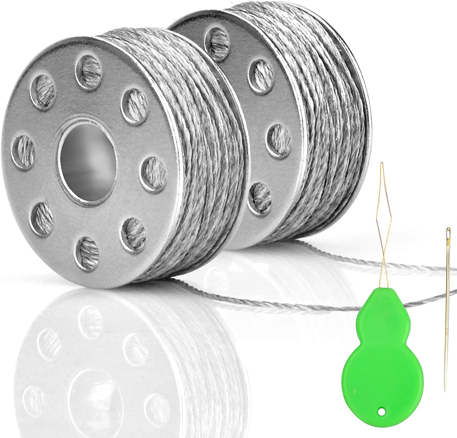 Fil conducteur 2 bobines 65ft/20m 60-80 Ω/m 2Ω/ft lisse à coudre pour Arduino Lilypad avec enfile-aiguille