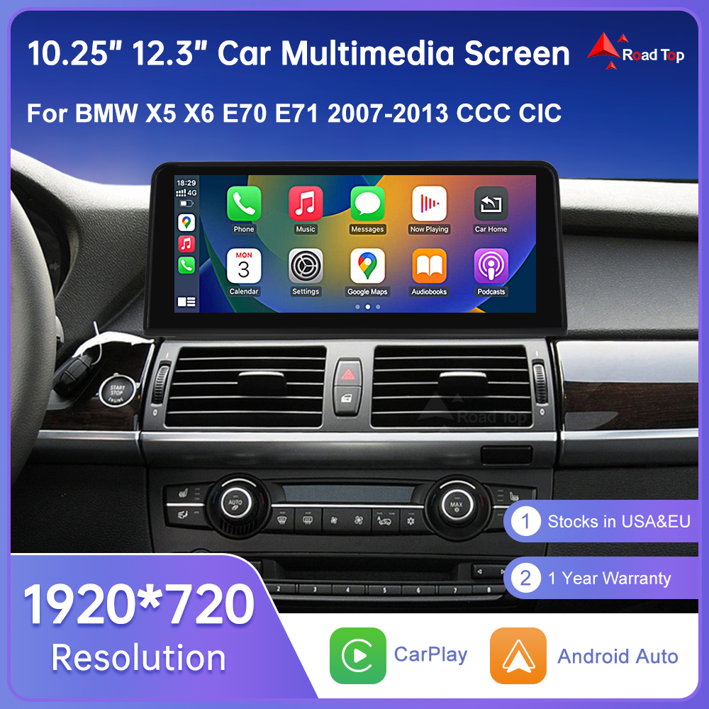 Drahtlose Carplay Touchscreen Für BMW X5 E70 X6 E71 2007-2013 CCC CIC Display Radio Android Auto Auto multimedia-Player