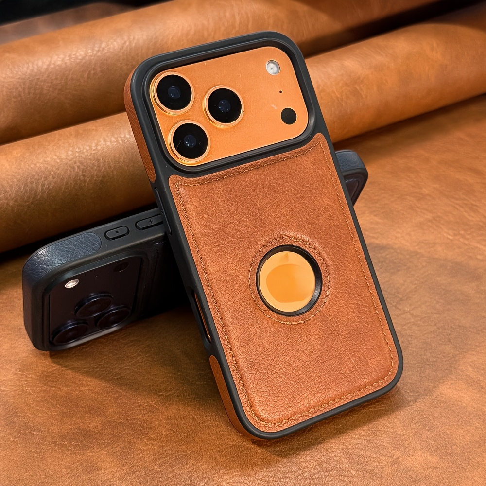 Luxurious antique leather phone case  For iPhone 17 16 15  14 13 Pro Max, business soft-edge shock-proof protection cover
