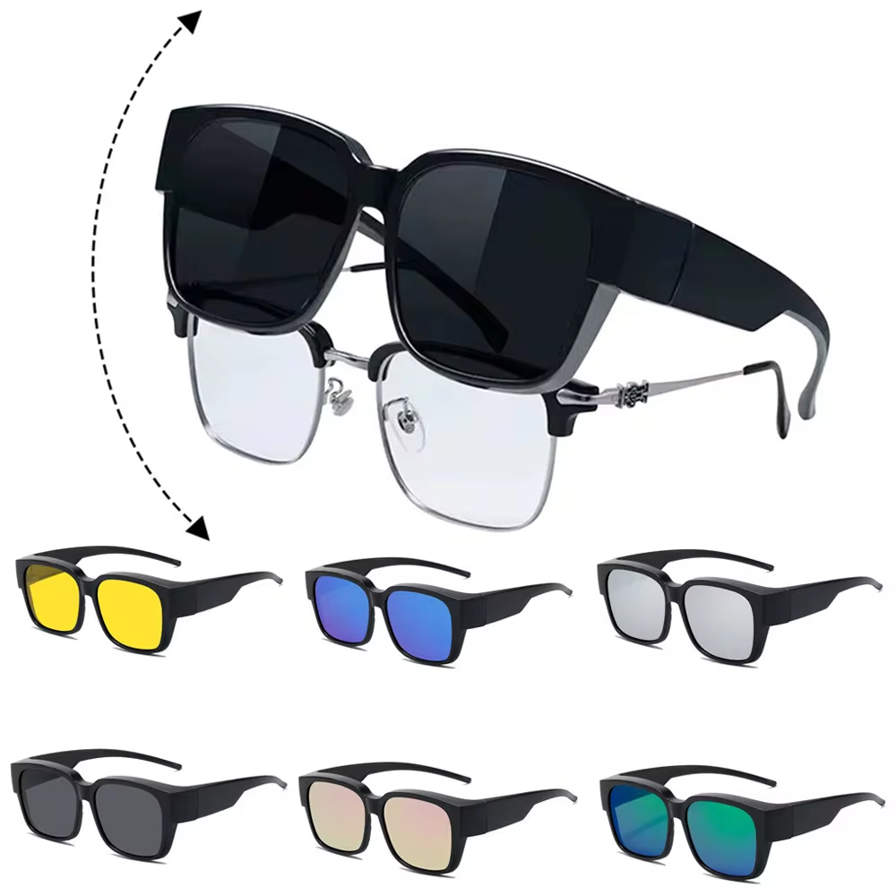 Nowe modne okulary przeciwsłoneczne z polaryzacją okulary na krótkowzroczność okulary korekcyjne przenośne mężczyźni kobiety Vintage wędkarskie okulary do jazdy