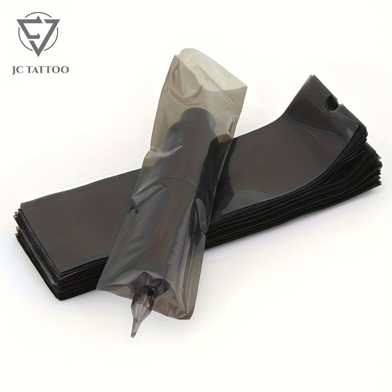 Cartouche jetable Machine à tatouer couvre manchon stylo sacs tatouage noir plastique stylo manches pour Machine à tatouer pince stylo fournitures