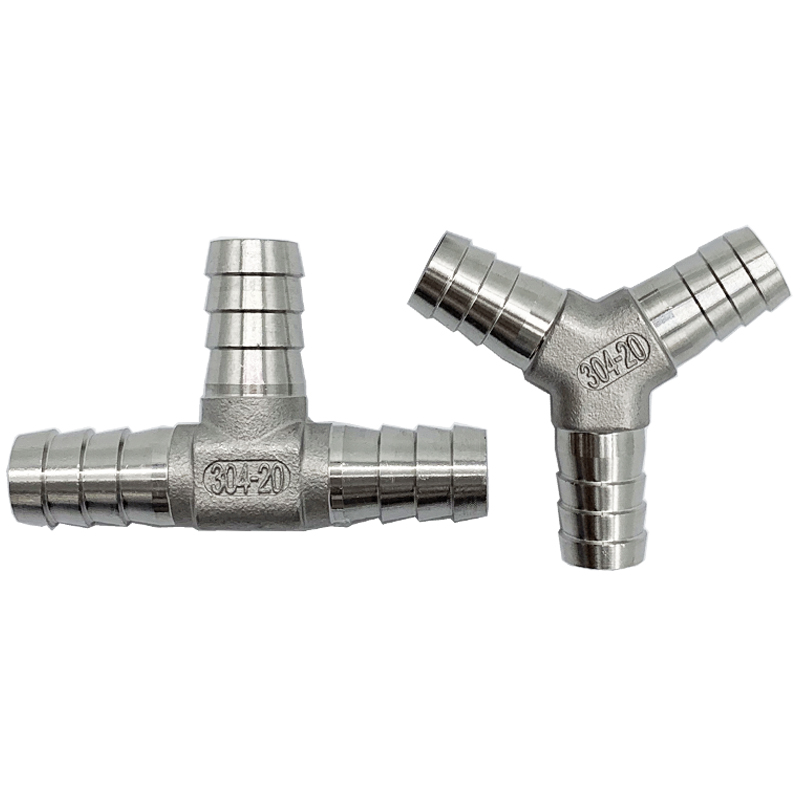 6mm 8mm 10mm 12mm 13mm 14mm 15mm 16mm 19mm 20mm ท่อ Barb Tee Y T L ประเภท 3 สามทาง 304 สแตนเลสสตีลตัวเชื่อมต่อท่อ
