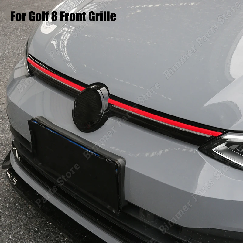 Garniture de calandre de pare-chocs avant, couverture de bande de décoration pour VW Golf 8 MK8, accessoires 2020 2021